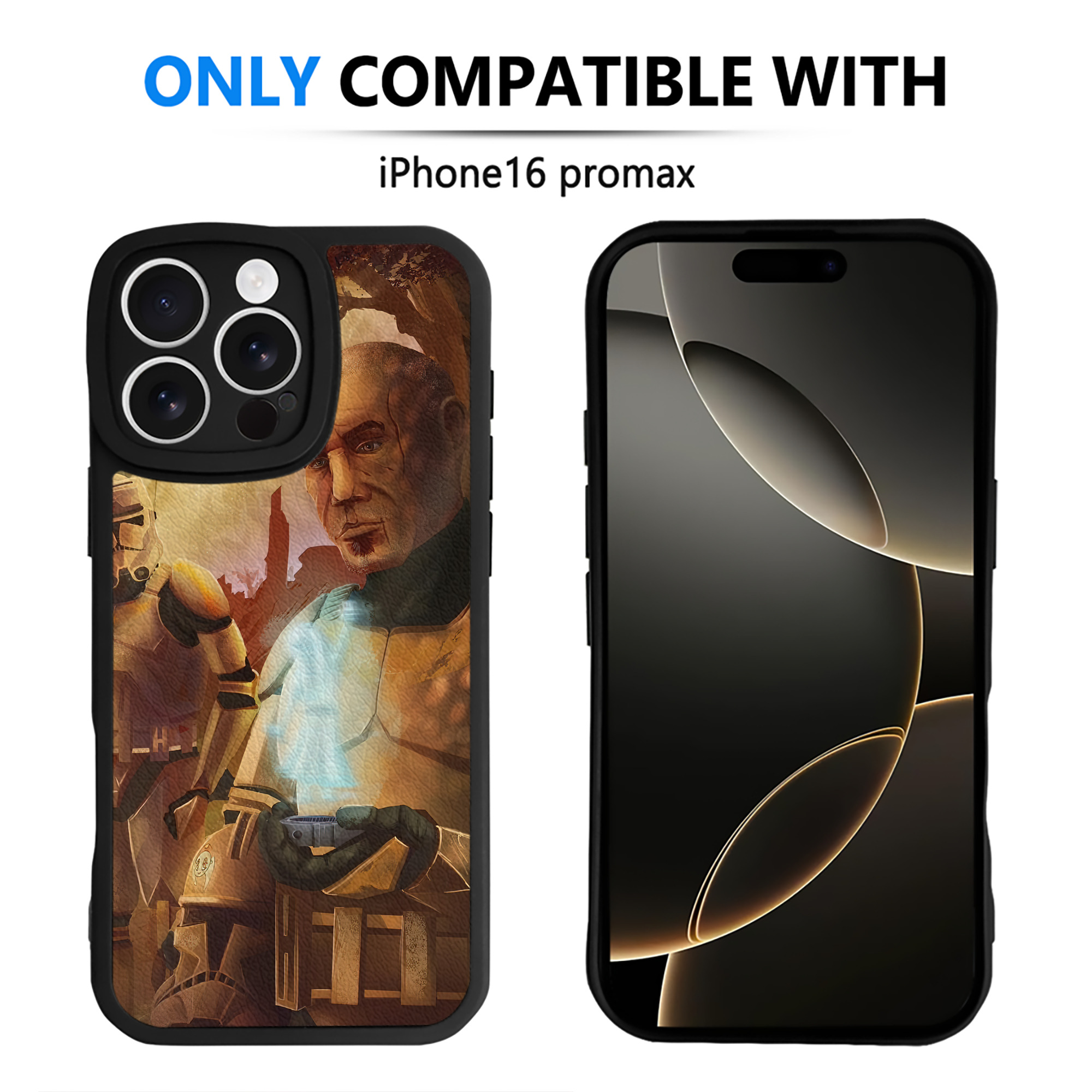（画像用） スター・ウォーズ Star Wars 【iPhone 16シリーズ対応】シリコンスマホケース（レザー調） 材質：シリコン